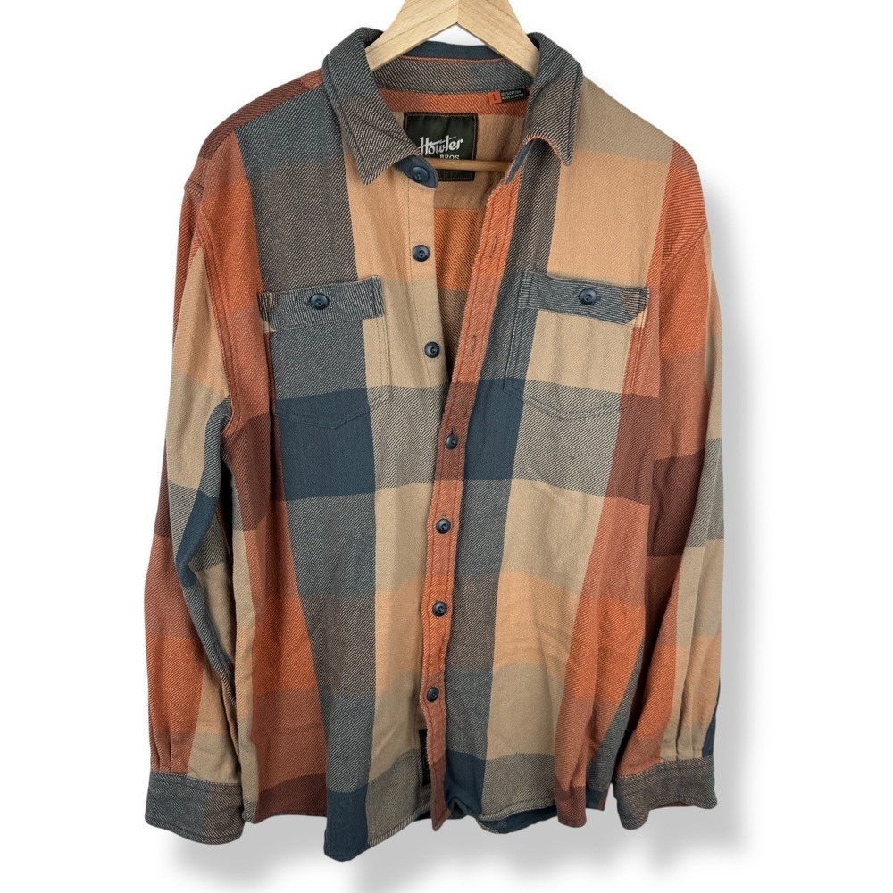 Howler Bros Mens Large Plaid Flannel Shirt Campcore Outdoors Hiking Gorpcore